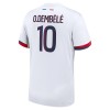 Camisolas Paris Saint-Germain Dembele 10 2º Equipamento Alternativa 2024-25 Manga Curta
